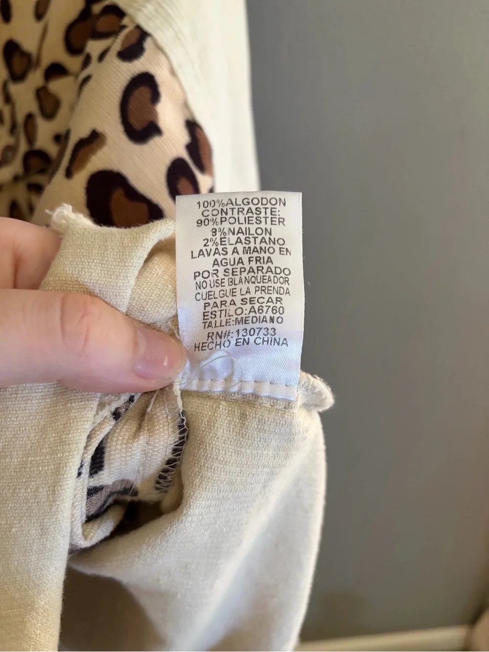 Umgee Leopard & Cream Patchwork Corduroy Shacket Raw Hem Oversized Western Boho - Picture 8 of 12